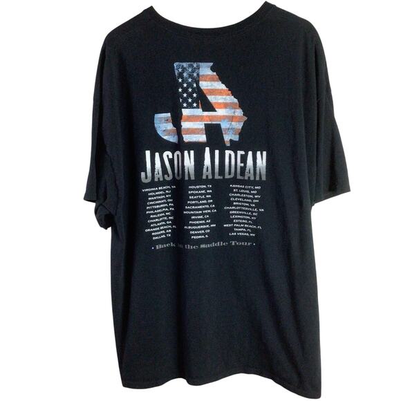 Jason Aldean Back In The Saddle Tour Country T Shirt 3XL - Picture 2 of 5